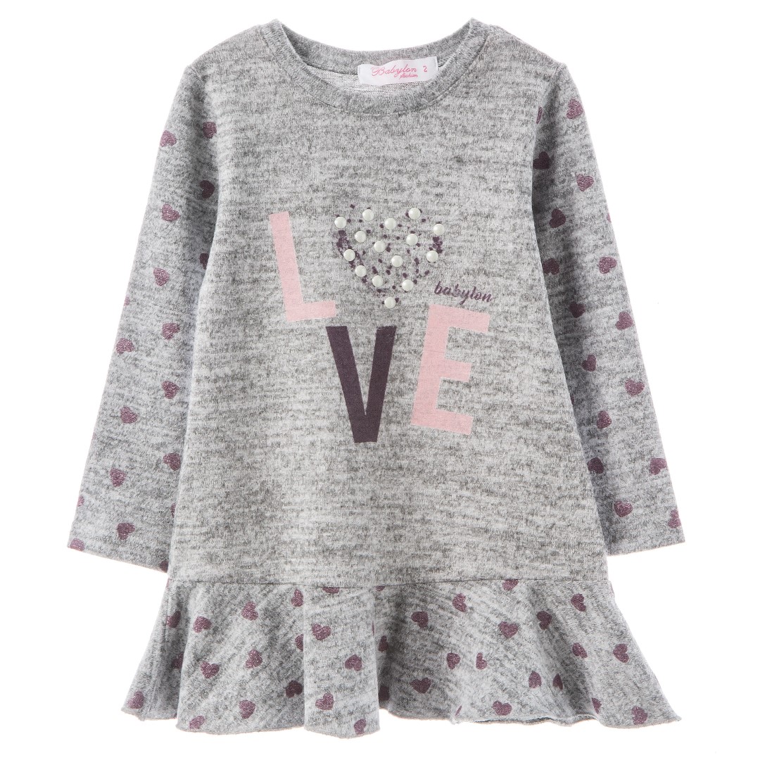 Παιδικά ρούχα - κορίτσι Babylon Fashion - ΣΗΜΑΝΤΙΚΟ: Σε περίπτωση διαφοράς τιμής από το κατάστημα ισχύει παντα και μόνο η τιμή του καταστήματος ΦΟΡΕΜΑ - Γκρι ΓΚΡΙ