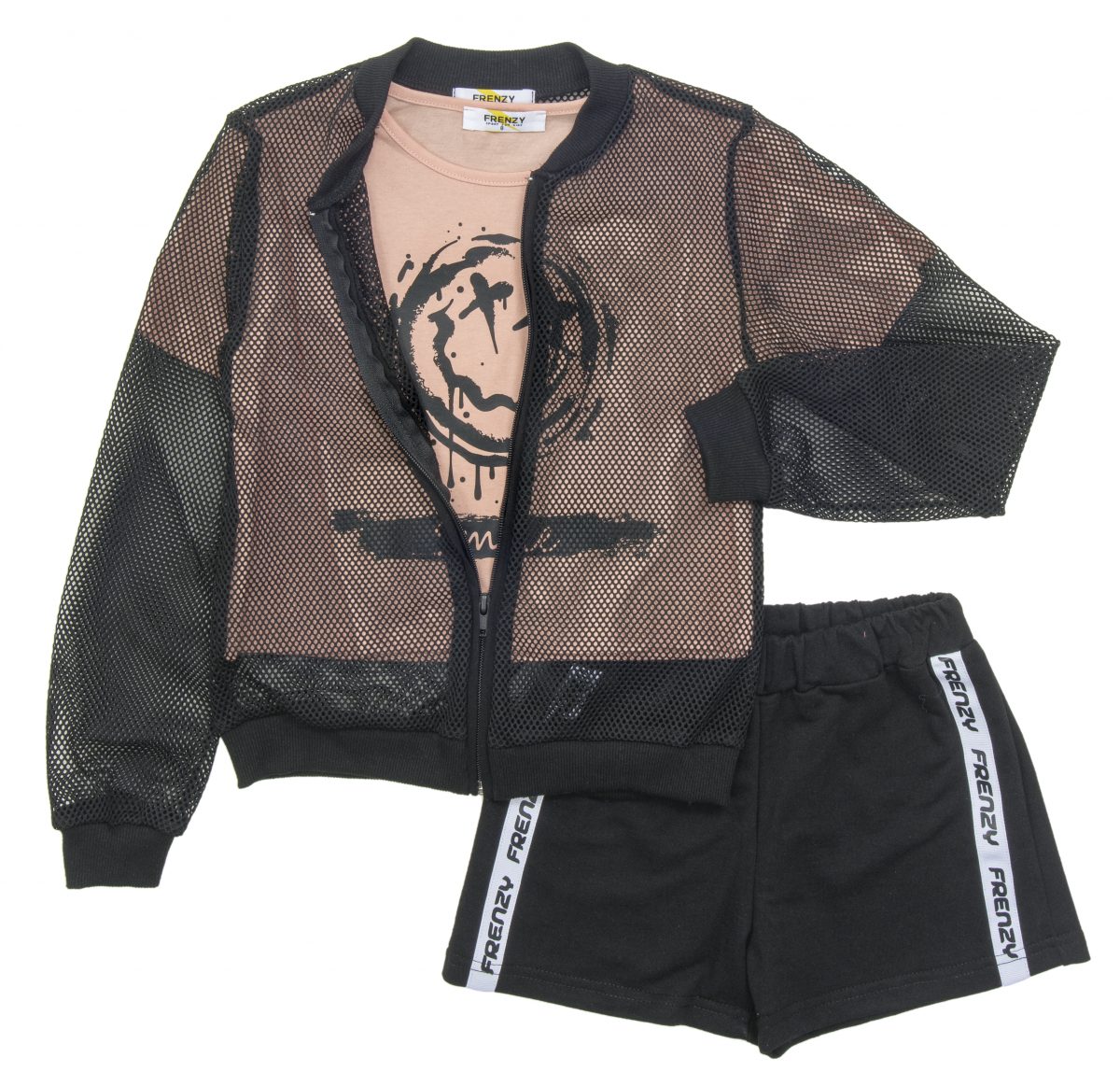 Παιδικά ρούχα - κορίτσι Babylon Fashion - ΣΗΜΑΝΤΙΚΟ: Σε περίπτωση διαφοράς τιμής από το κατάστημα ισχύει παντα και μόνο η τιμή του καταστήματος ΣΕΤ ΜΠΛΟΥΖΑ ΣΟΡΤΣ ΖΑΚΕΤΑ - Ροδακινι μαυρο ΡΟΔΑΚΙΝΙ ΜΑΥΡ