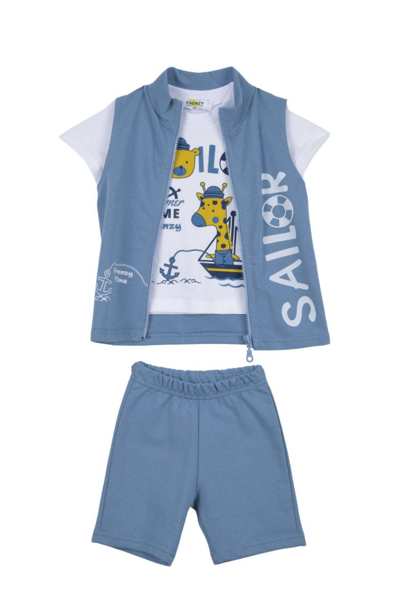 Παιδικά ρούχα - κορίτσι Babylon Fashion - ΣΗΜΑΝΤΙΚΟ: Σε περίπτωση διαφοράς τιμής από το κατάστημα ισχύει παντα και μόνο η τιμή του καταστήματος ΣΕΤ ΜΠΛΟΥΖΑ ΒΕΡΜΟΥΔΑ - Λευκο ραφ ΛΕΥΚΟ ΡΑΦ