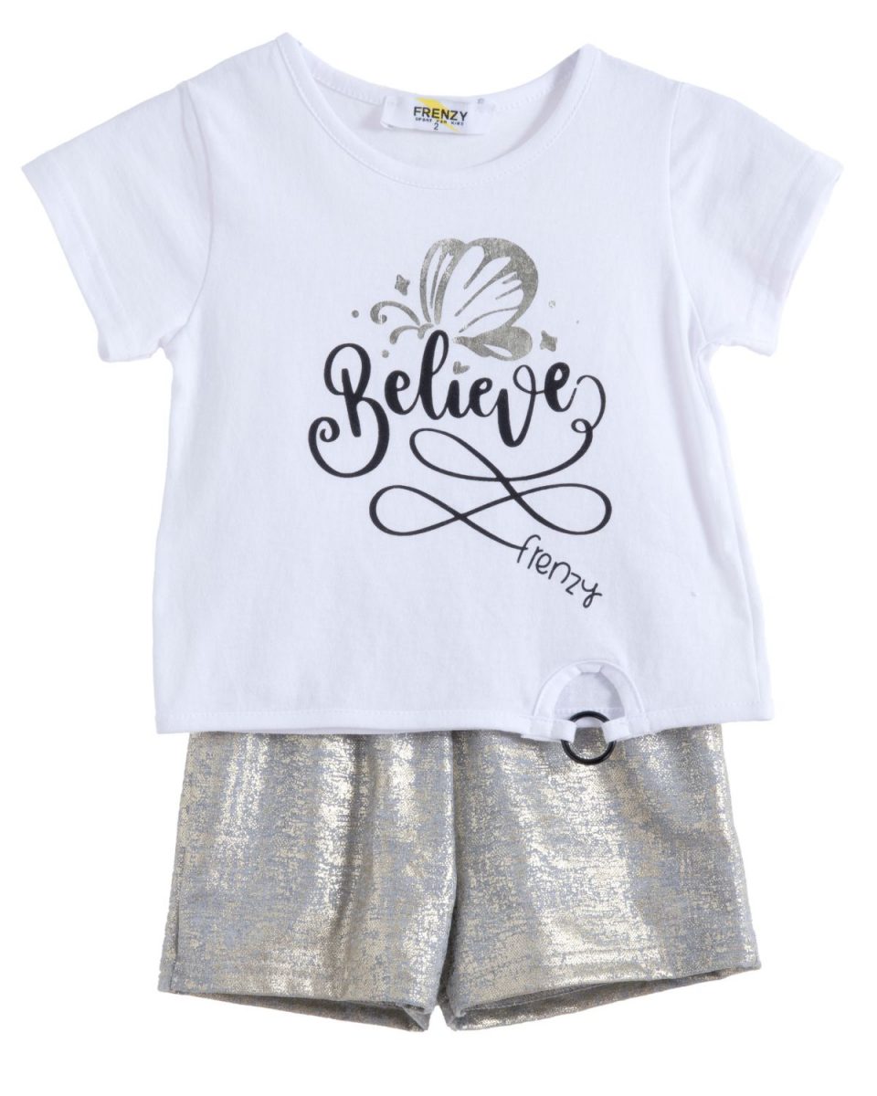 Παιδικά ρούχα - κορίτσι Babylon Fashion - ΣΗΜΑΝΤΙΚΟ: Σε περίπτωση διαφοράς τιμής από το κατάστημα ισχύει παντα και μόνο η τιμή του καταστήματος ΣΕΤ ΜΠΛΟΥΖΑ ΣΟΡΤΣ - ΛΕΥΚΟ ΧΡΥΣΟ ΛΕΥΚΟ ΧΡΥΣΟ