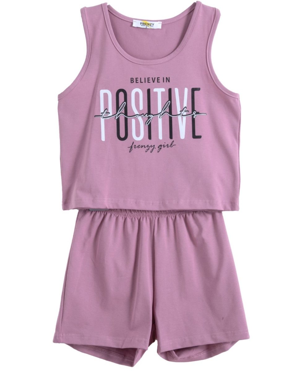 Παιδικά ρούχα - κορίτσι Babylon Fashion - ΣΗΜΑΝΤΙΚΟ: Σε περίπτωση διαφοράς τιμής από το κατάστημα ισχύει παντα και μόνο η τιμή του καταστήματος ΣΕΤ ΜΠΛΟΥΖΑ ΣΟΡΤΣ - Ροζ dusty ΡΟΖ DUSTY