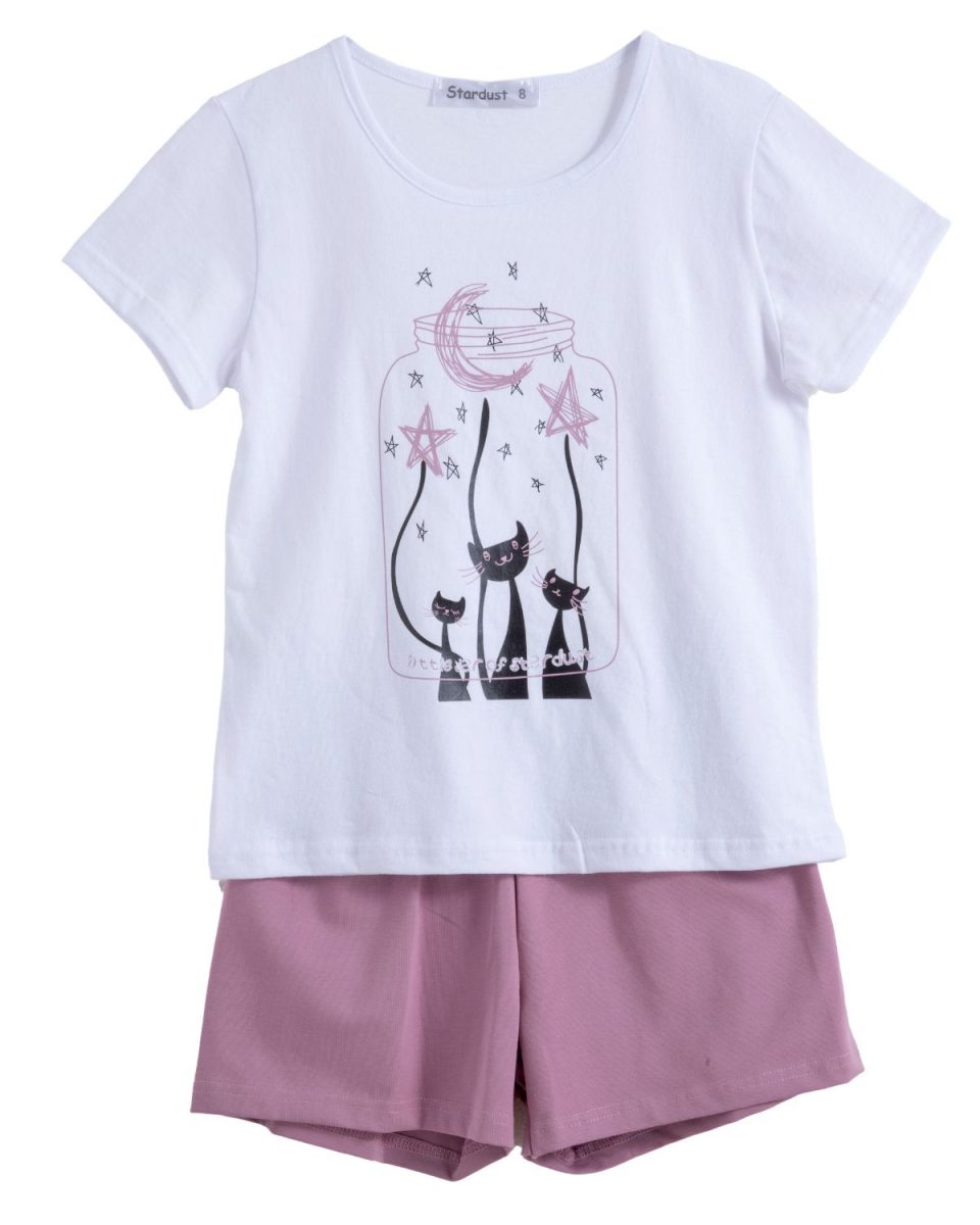 ΣΕΤ ΠΙΤΖΑΜΑ - Λευκο ροζ dusty ΛΕΥΚΟ ΡΟΖ DUSTY