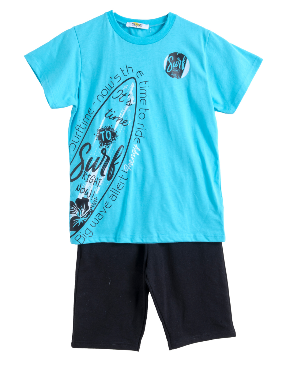 Παιδικά ρούχα - κορίτσι Babylon Fashion - ΣΗΜΑΝΤΙΚΟ: Σε περίπτωση διαφοράς τιμής από το κατάστημα ισχύει παντα και μόνο η τιμή του καταστήματος ΣΕΤ ΜΠΛΟΥΖΑ ΒΕΡΜΟΥΔΑ - Τυρκουαζ μαυρο ΤΥΡΚΟΥΑΖ ΜΑΥΡΟ