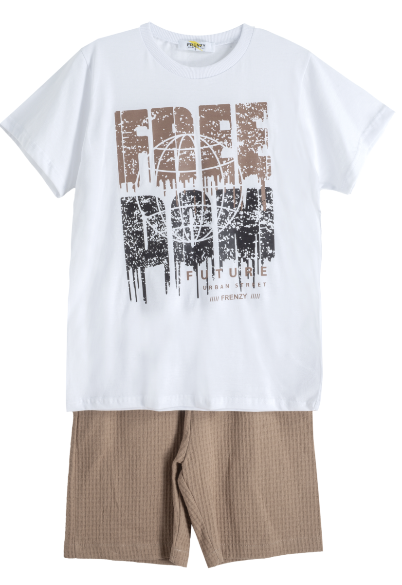 ΣΕΤ ΜΠΛΟΥΖΑ ΒΕΡΜΟΥΔΑ - ΛΕΥΚΟ ΚΑΦΕ ΛΕΥΚΟ ΚΑΦΕ