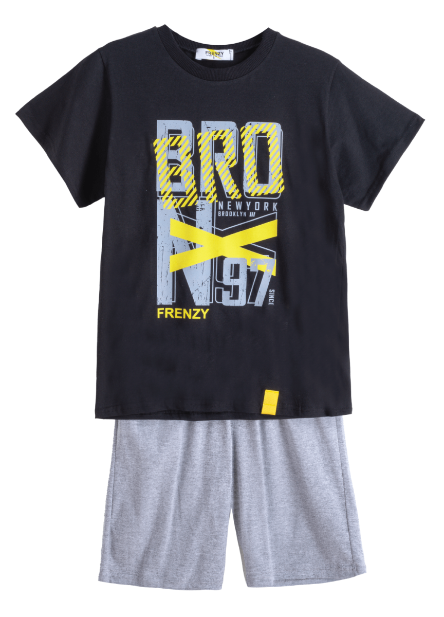 ΣΕΤ ΜΠΛΟΥΖΑ ΒΕΡΜΟΥΔΑ - ΜΑΥΡΟ ΓΚΡΙ ΜΕΛΑΝΖΕ ΜΑΥΡΟ ΓΚΡΙ ΜΕΛΑΝΖΕ