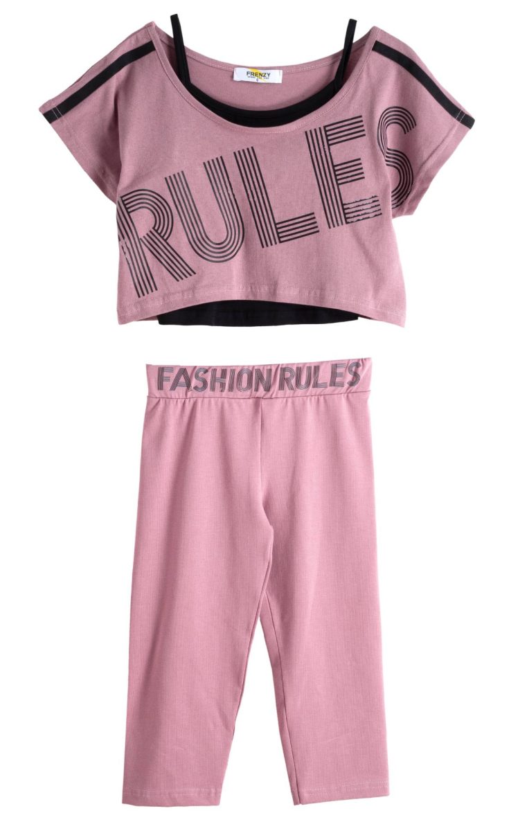 ΣΕΤ ΜΠΛΟΥΖΑ ΚΟΛΑΝ - ΜΑΥΡΟ ΡΟΖ DUSTY ΜΑΥΡΟ ΡΟΖ DUSTY