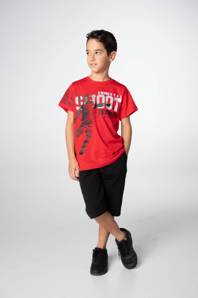 ΣΕΤ ΜΠΛΟΥΖΑ ΒΕΡΜΟΥΔΑ - ΚΟΚΚΙΝΟ ΜΑΥΡΟ ΚΟΚΚΙΝΟ ΜΑΥΡΟ